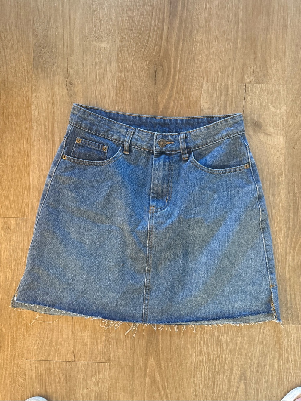Miami Brand Denim A-Line Mini Skirt - Blue